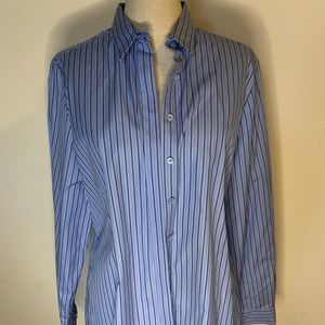 Blue Pin Striped Dress Shirt